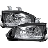 Ronnin - Fits 1992-1995 Honda Civic EG EJ Halogen Headlights Pair | Black | Factory style replacement assembly, easy installation