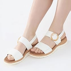 UBFEN Womens Flat Sandals Arch Support Open Toe