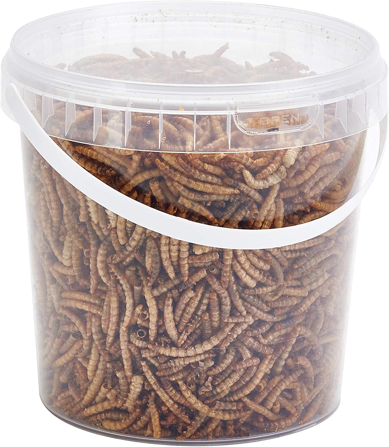 Pet Ting Premium Dried Mealworms, 1 Liter Tub