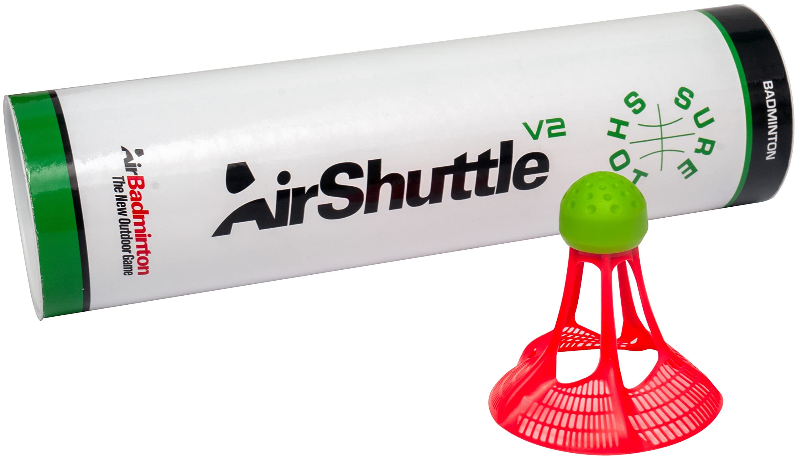 Sure Shot Unisex - Sure Shot Air Badminton Shuttle V2 Pack of 6, Red, One Size UK