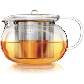 Teabloom Kyoto 2-in-1 Tea Kettle/Tea Maker – Heatproof Glass Teapot with Removable Loose Tea Filter – Tea Connoisseur's Choic
