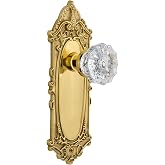 Nostalgic Warehouse Victorian Long Plate with Crystal Door Knob