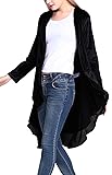 Urban CoCo Women's Long Sleeve Velvet Cardigan Coat