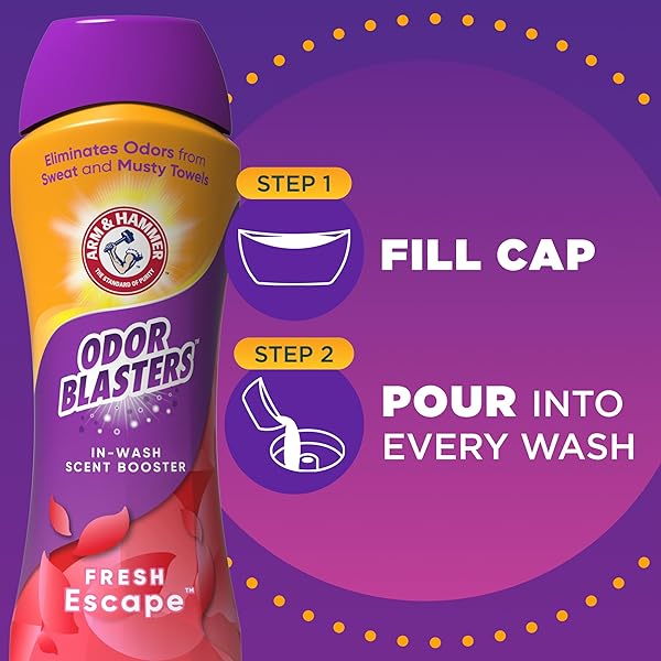 ARM & HAMMER ODOR BLASTERS IN-WASH SCENT BOOSTER, LAUNDRY SCENT BOOSTER FRESH ESCAPE SCENT, 24 OZ