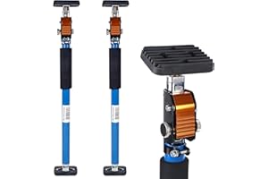 SAND MINE Third Hand Tool, Adjustable Support Pole, 3rd Hand Support System, Steel Support Rod for Cabinet Jacks Cargo Bars Drywall Support, Extends from 25 Inch to 45 Inch, 2 Pack