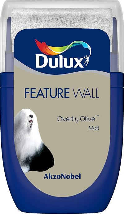 Dulux Feature Wall Tester Paint Overtly Olive 30 ml
