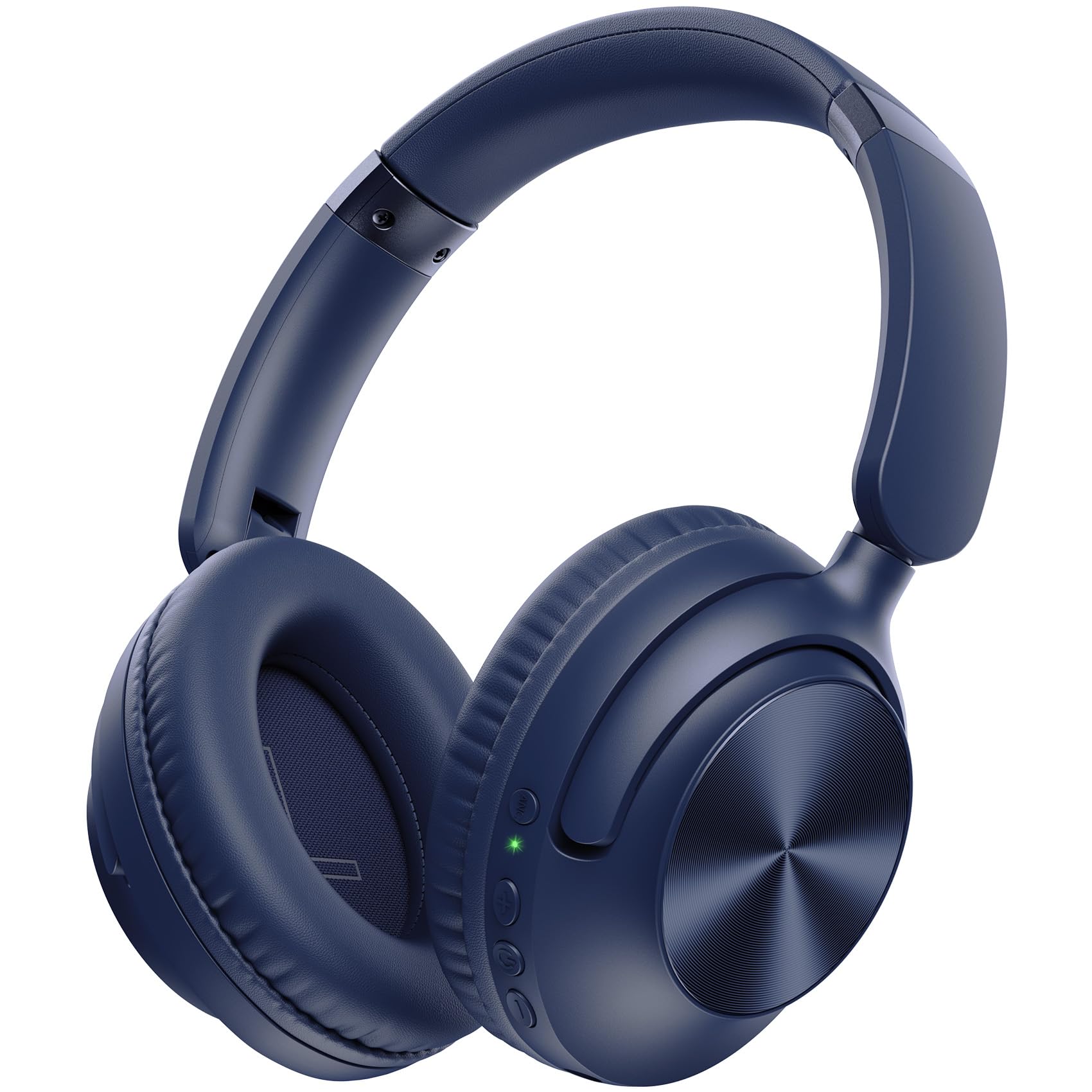 TAGRY Hybrid Active Noise Cancelling Bluetooth Headphones 100H Playtime Wireless Over Ear Headphone with Fast Charging Hi-Res Audio Headsets Comfort Earcups for Commute Travel Office Phone PC Navy