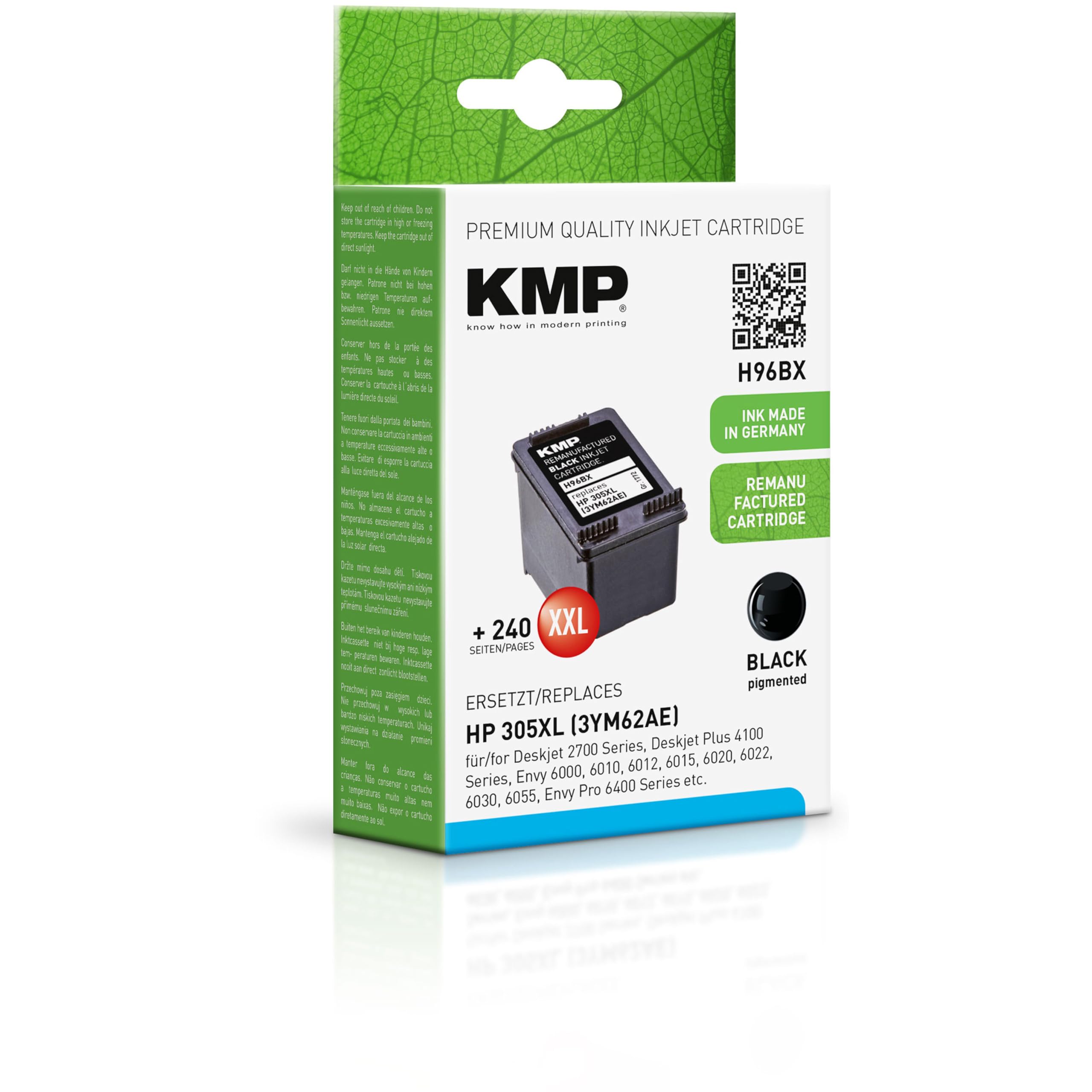 KMP Ink Cartridge for HP 305XL Black for HP DeskJet 2320/2700 / 2710 / 2710e HP DeskJet Plus HP Envy 6012/6015 / 6020 etc.