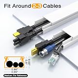 MUDEELA Cable Trunking Kit 8 x 400mm White Self Adhesive Wall Cable Covers view 4