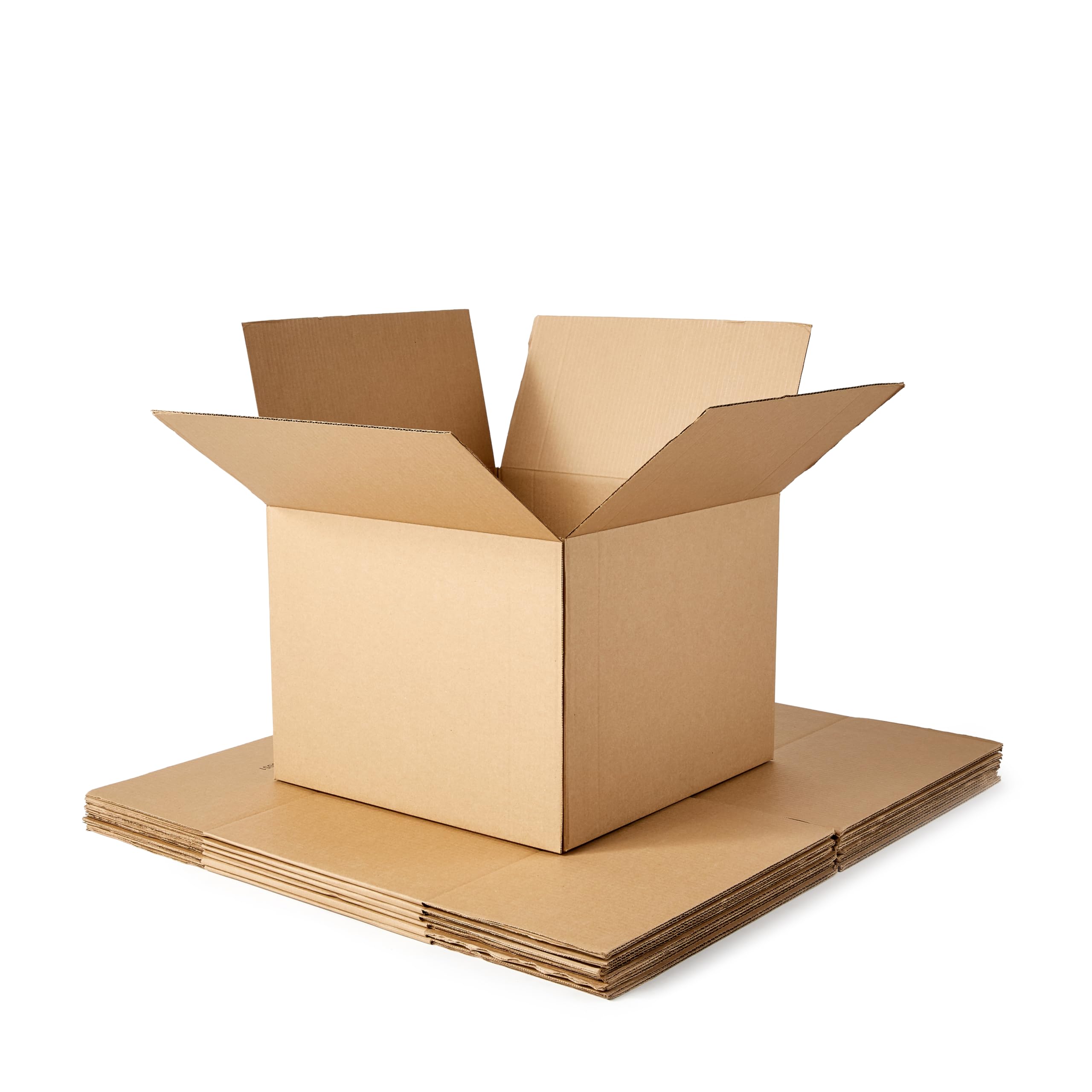 Amazon Basics Cardboard Moving Boxes for Packing and Shipping, Large Size, 20" x 20" x 15", Brown, 6-Pack