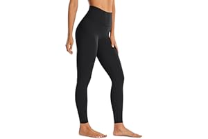 CRZ YOGA Womens Brushed Naked Feeling Workout Leggings 25" / 28"- High Waisted Gym Compression Tummy Control Yoga Pants