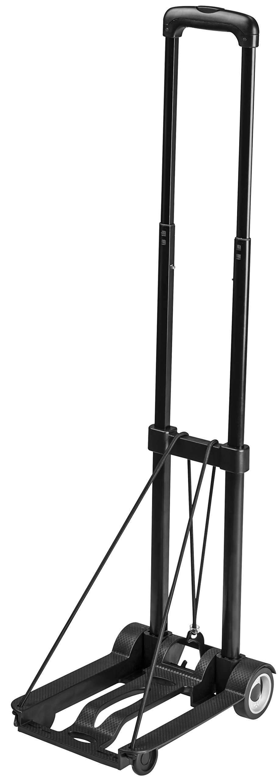 Meister Modern Black Mini Folding Hand Truck 45 kg, Alloy Steel, 2 Wheels