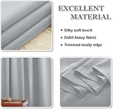 PONY DANCE Blackout Door Curtains 2 Panels Silver Grey 46x84 In Thermal view 7