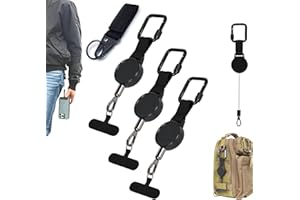 Outdoor Anti-Theft Retractable Phone Lanyard, 2026 New Retractable Anti Theft Phone Tether with Locking Carabiner,for Skiing
