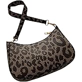 SHENHE Women's Leopard Print Handbag PU Leather Small Clutch Hobo Underarm Purse Shoulder Bag