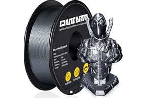 GIANTARM Silver PETG 3D Printer Filament Toughness Enhanced 1kg (2.2lbs), 1.75mm Dimensional Accuracy +/-0.03mm, 1080 Feet（330m/Roll, Vacuum Package, Fit for Most 3D FDM Printer