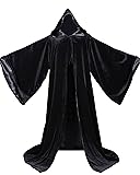 LuckyMjmy Velvet Wizard Robe with Satin Lined Hood