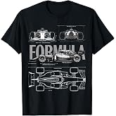 Racing 2026 Car Silhouette Blueprint Racing Car 2026 Size T-Shirt