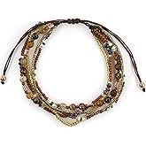 YOUQIANREN Boho Bracelets Anklets for Women Beaded - Adjustable Bohemian Anklets for Woman Handmade Beaded,2Pcs Braided Beach Bracelet Anklets