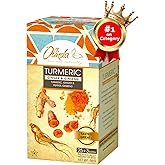Olinda Turmeric Herbal Tea Ginger Ginseng Tea Tea Bags Caffeine Free Tea Bags 100% Pure Herbs Brew Hot 28 Tea Bags Pack of 1