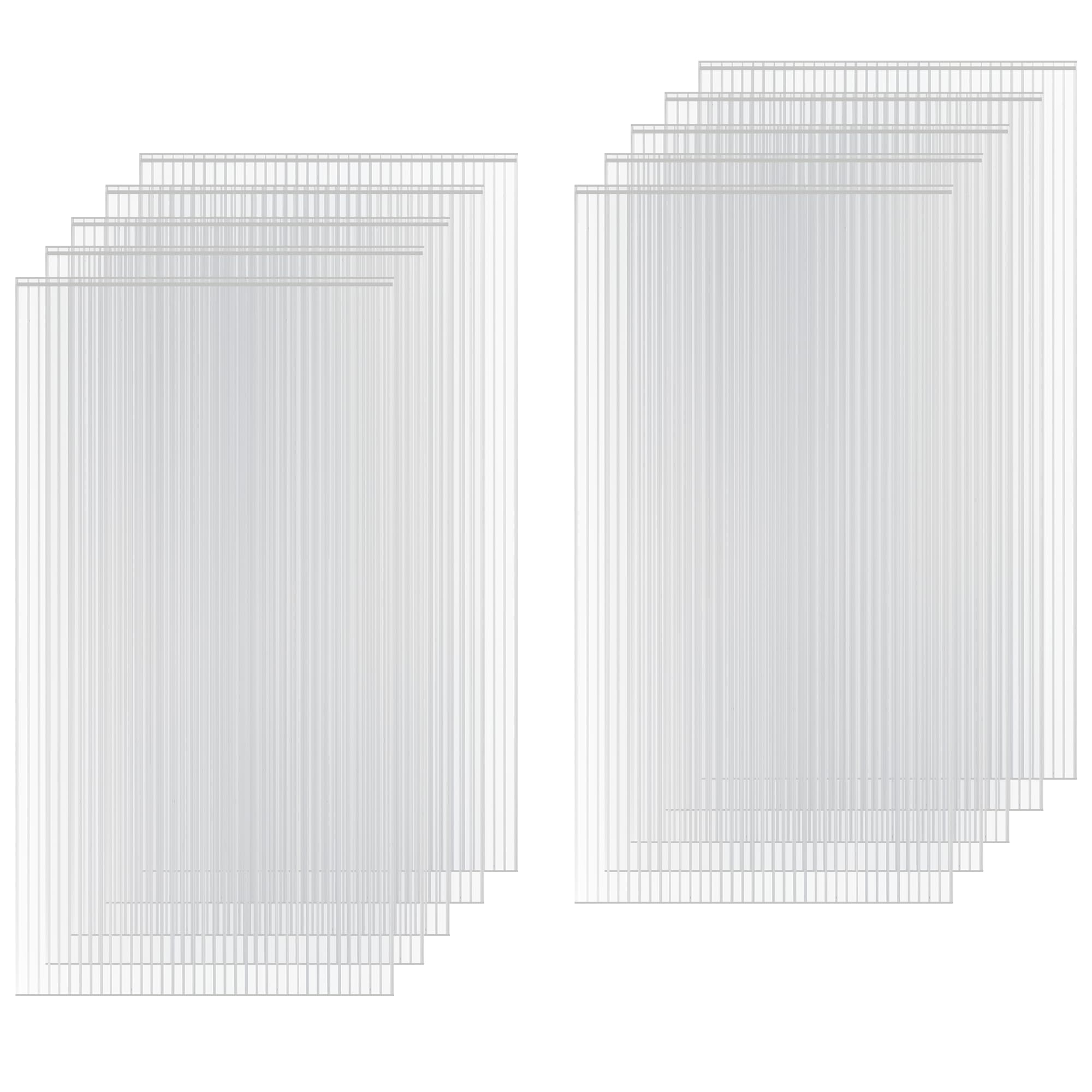 Photo 1 of ***MINOR DAMAGE***DAMAGED CORNERS***
Sinimaka 10 Pack Polycarbonate Greenhouse Panels, 8' x 4' x 0.24'' Twin-Wall Polycarbonate Sheets, All Weather Clear Roof Panels Greenhouse Replacement Panels