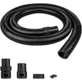 Shop-Vac 9050333 Vacuum Hose for Standard or Locking Inlets, 8-Foot x 2.5 Inch Diameter, Prevents Clogging With Bulky Debris, (1-Pack)