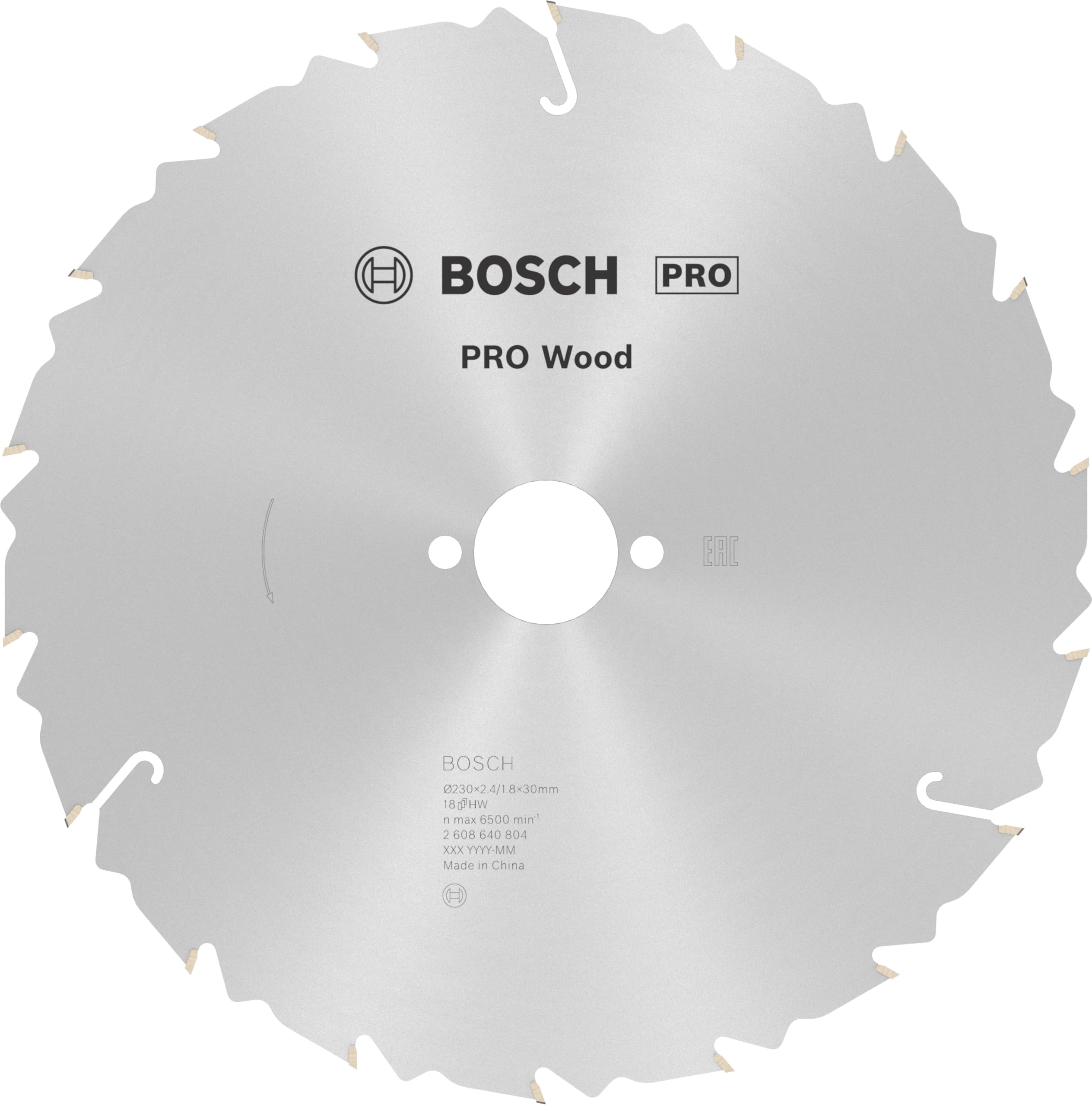 Bosch 1x PRO Wood Circular Saw Blade for Corded Hand-Held Circular Saws (for Softwood, Hardwood, Ø mm, Professional Accessory Hand-Held Circular Saw)