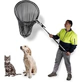 Smarkey Animal Catcher, Dog Catching Net, Animal Catch Pole Tools | for Poultry, Chicken, Feral Cat, Duck, Goose, Bird, Skunk, Bat, Fox, Raccoon, Guinea Fowl, Pigeon,Tuna Turkey or Small Animal