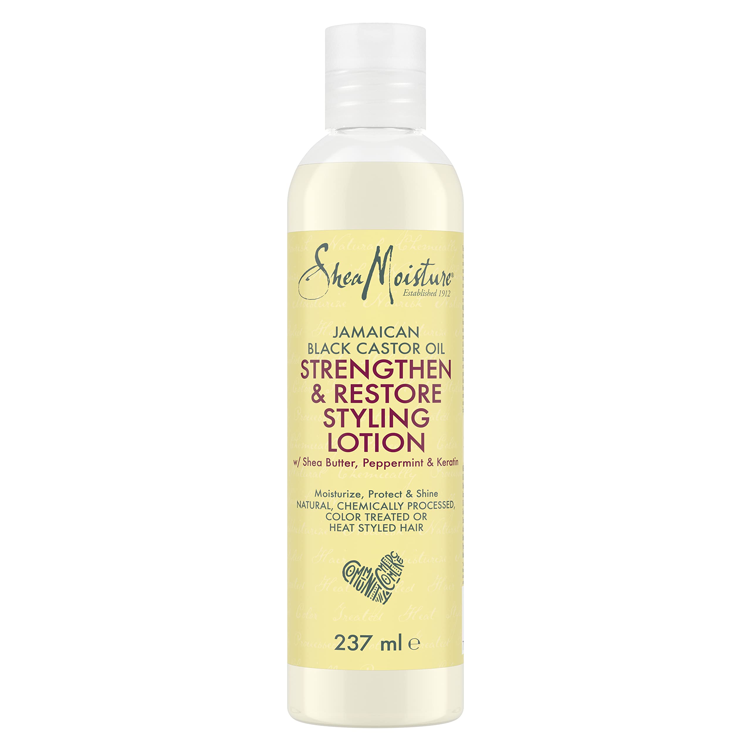 Shea Moisture Jamaican Black Castor Oil Strengthen & Restore Hair Styling Lotion Sulphate and Silicone Free for chemically processed, heat styled, or natural hair 237 ml