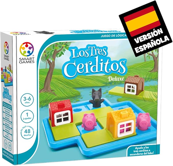 Los 3 cerditos (Smart games) – Juego educativo para niños, rompecabezas para niños, puzles infantiles, juego de mesa para niño, puzzle educativo, smartgames: Amazon.es: Juguetes y juegos