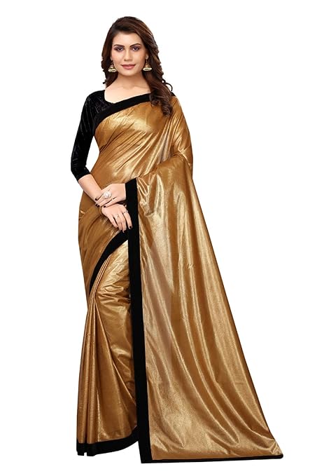 Designer Lichi Silk Saree with Black Velvet Blouse