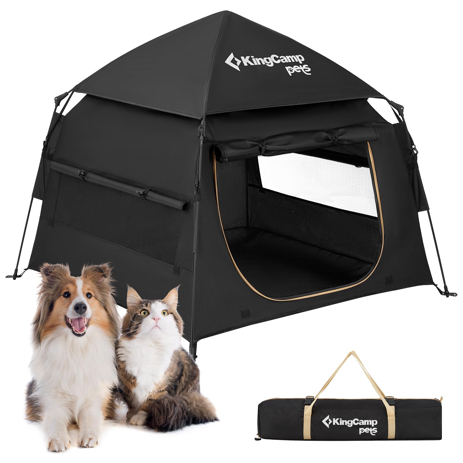 Curated visual reference: Kingcamp Dog Tent Large Portable Outdoor Indoor Dog House With Photo Inspiration
