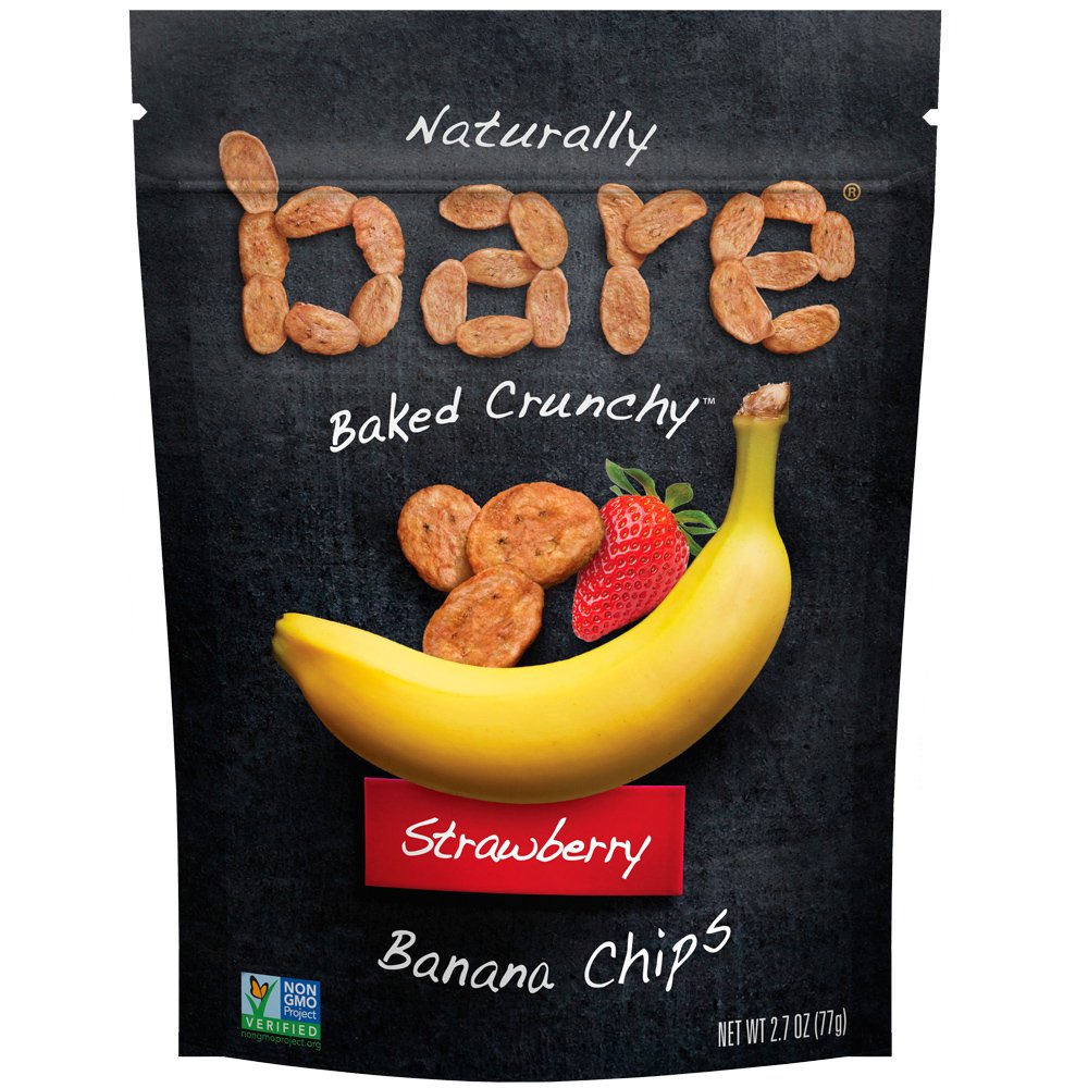 Bare Baked Crunchy Banana Chips, Strawberry, Gluten Free