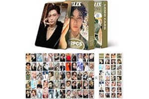 MeiYiYou 60PCS Stray-Kids Photocards,Stray-Kids Personal Lomo Cards Postcards with 32PCS Stickers for Collection(Felix-Yellow)