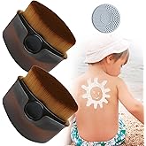 2 Pack Sunscreen Applicator for Kids Face, Sunscreen Applicator Sunblock Brush with Protective Caps Makeup Brushes Sunscreen 