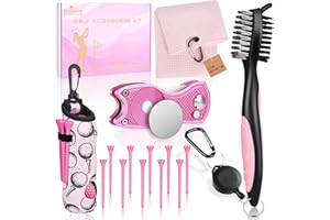 Wynaura 15PCS Golf Accessories Kit - Include Golf Club Cleaner Brush with Groove Cleaner Tool, Golf Ball Bag, Divot Tool with Magnetic Ball Marker, Towel, Golf Tees, Golf Gift for Men/Women