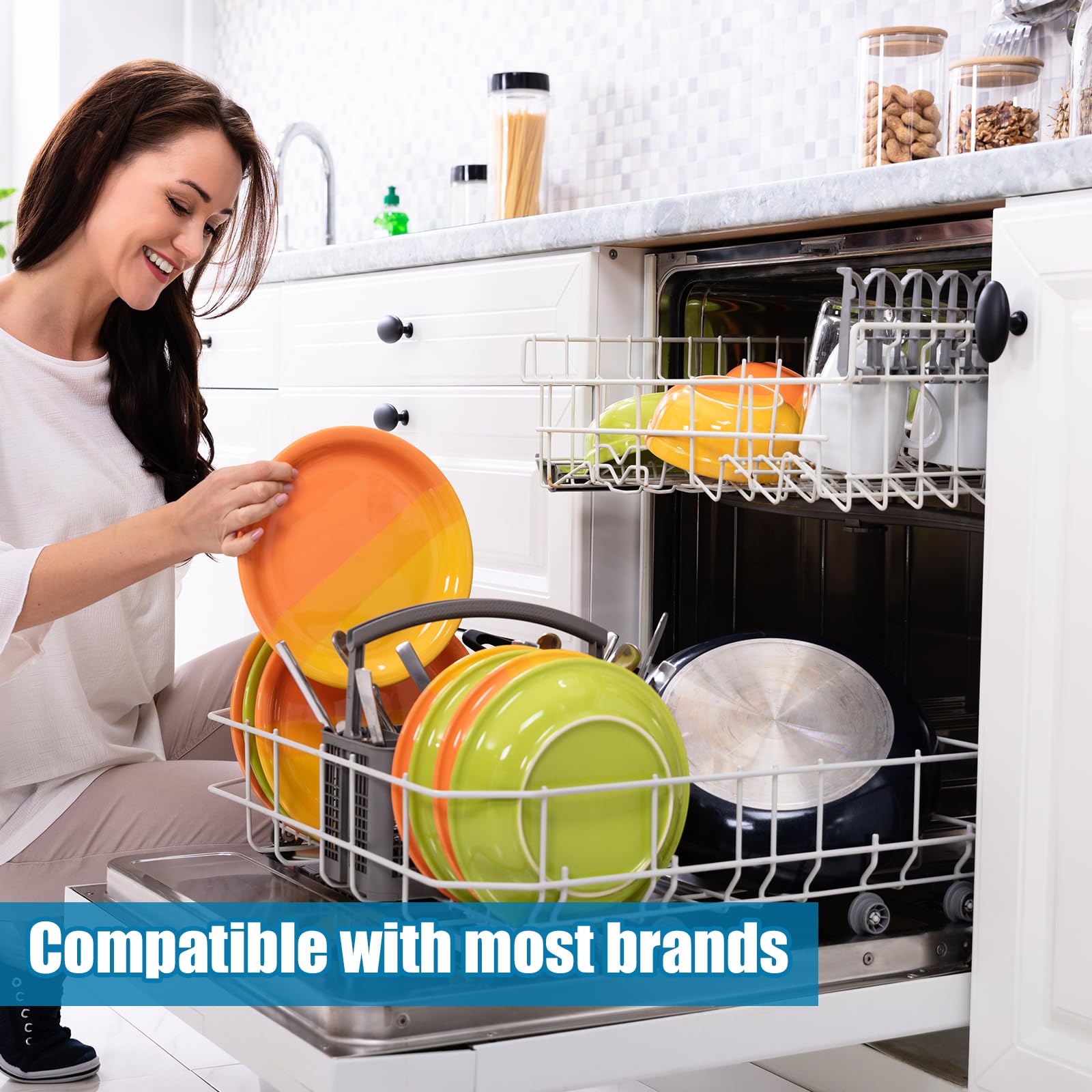 2pcs Dishwasher Mounting Bracket for, Under Counter Dishwasher Clips Universal 8269145 Dishwasher Bracket for Granite Countertop with Screws Compatible with GE Samsung