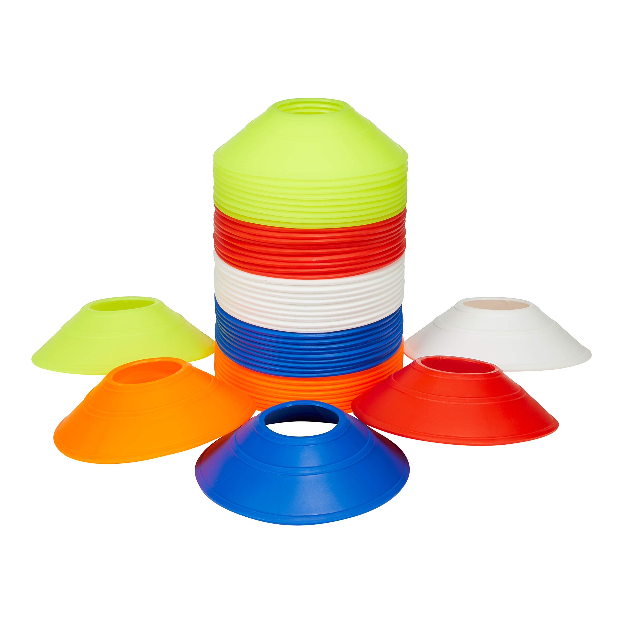 Ram Sports Premium Mini Marker Cones - Multi-Sport Training Marker Cones - 50 Per Set - 5 Colours