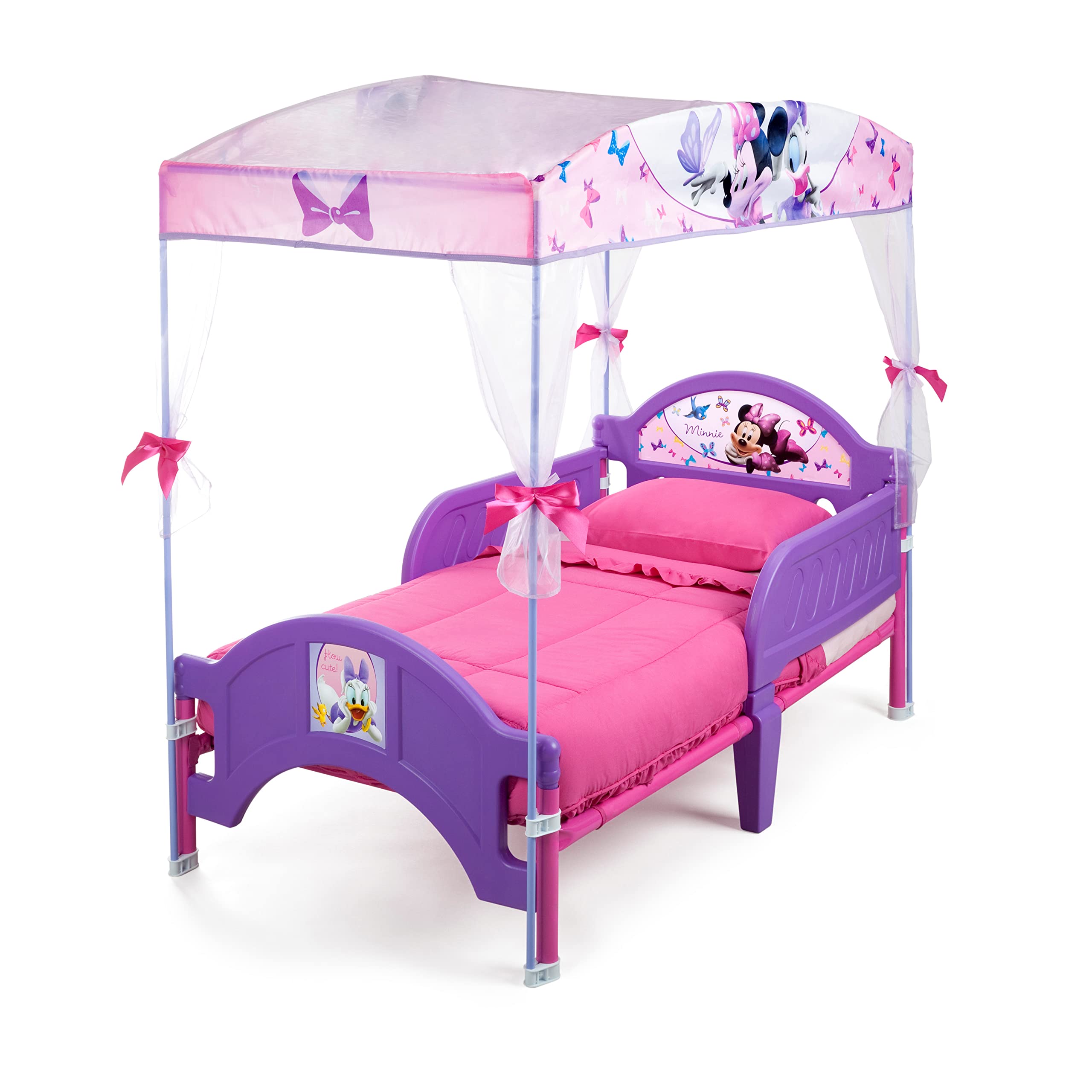 Delta Children's Products Minnie Mouse Canopy Toddler Bed,Purple