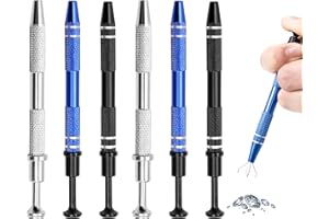 GTILE 6 Pcs Piercing Ball Grabber Tool, Jeweler’s Pick Up Tool with 4-Claw Pick Up for Small Parts Grabber Pick Up Tool for I