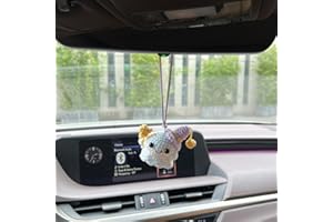Refintural Handmade Cute Small Ghost Cute Pendant Halloween Decoration Suitable for Car Rearview Mirror Backpacks Key Chains and Office Desktop（Purple）