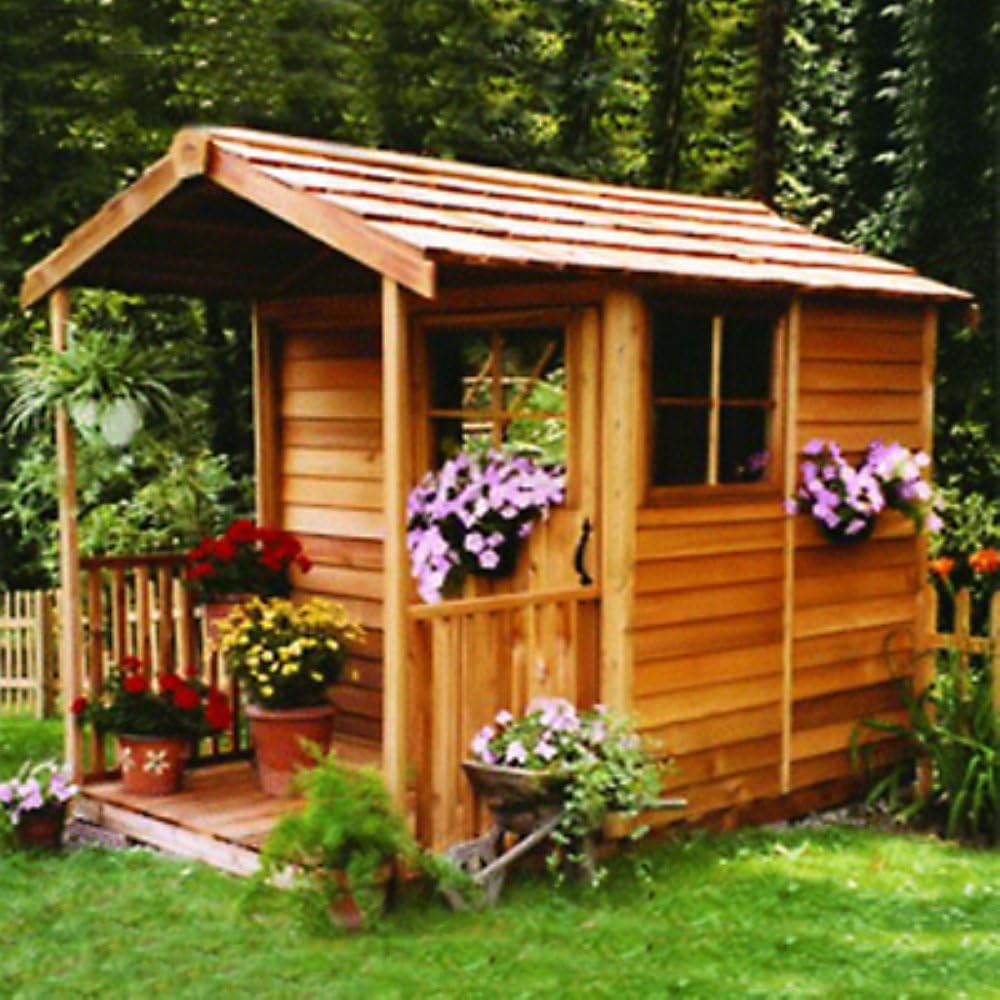 Cedar Shed 6 x 9 ft. Gardeners Delight Potting Shed Storage Sheds