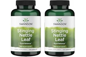 Swanson Stinging Nettle Leaf (Urtica Dioica) - Herbal Supplement Promoting Urinary Tract & Respiratory Health Support - May Support Healthy Fluid Balance - (120 Capsules) (2 Pack)