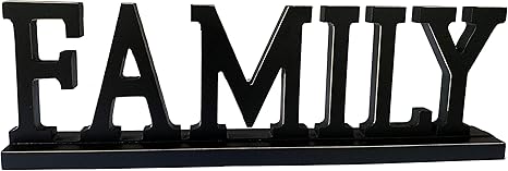 Grace Home Wood Family Tabletop Sign For Home Decor Wooden Block