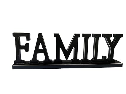 Grace Home Wood Family Tabletop Sign For Home Decor Wooden Block