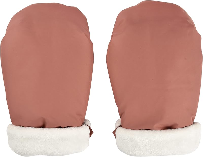 , Fäustlinge/Handschuhe/Schutzhandschuhe für Kinderwagen, Regen-/Schneeschutz, Reißverschluss, Ultrawarm, Weich, Fleece gefüttert, Winddicht, Wasserdicht, Atmungsaktiv, Terracotta