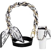 SiliFine Silicone Water Bottle Handle Holder with Strap Compatible with Stanley Accessories Fits Most 8-40 oz Tumbler