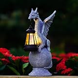 Goodeco Dragon Solar Light Statue Garden Ornament 6.5 x 11.8 in view 9