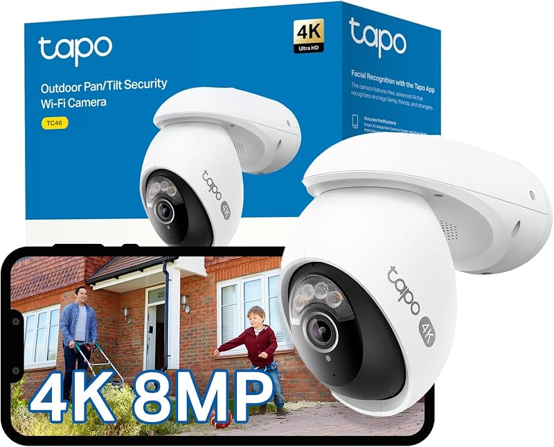 Tapo TC46 4K 8MP Outdoor Security Camera IP66 Starlight Night Vision