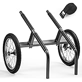 Morohope Kayak Beach Cart, Width Adjustable 5.5"-20.4" Universal Canoe Dolly Heavy Duty Kayak Trolley with 16" Wheels, Sturdy